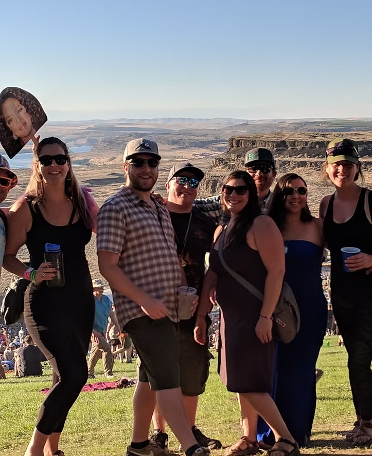 Charis with friends at the Gorge Amphitheatre