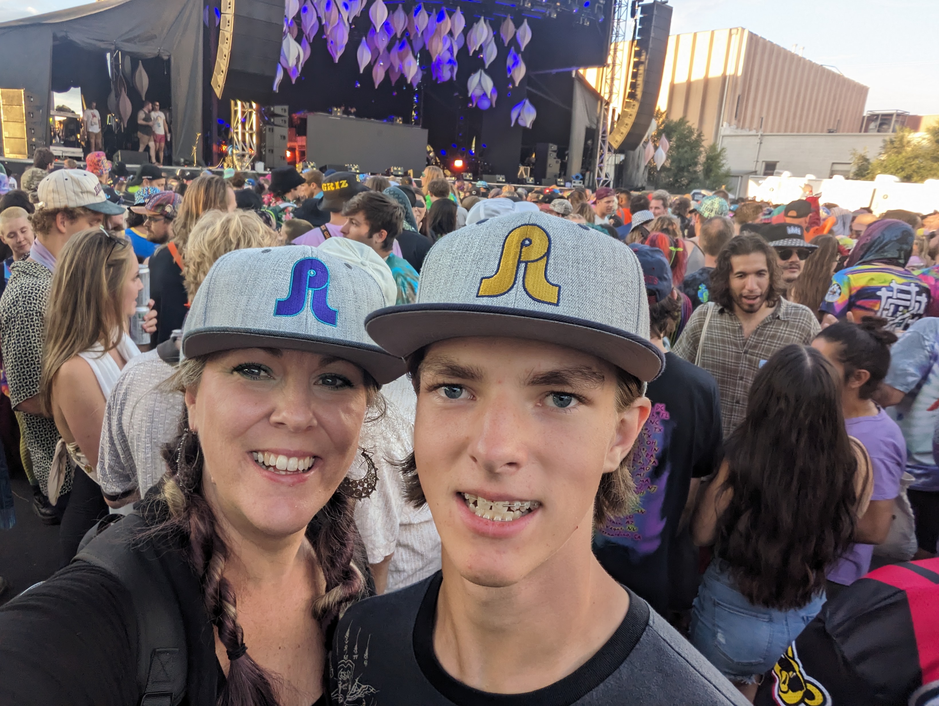 Charis and her son at a GRiZ concert