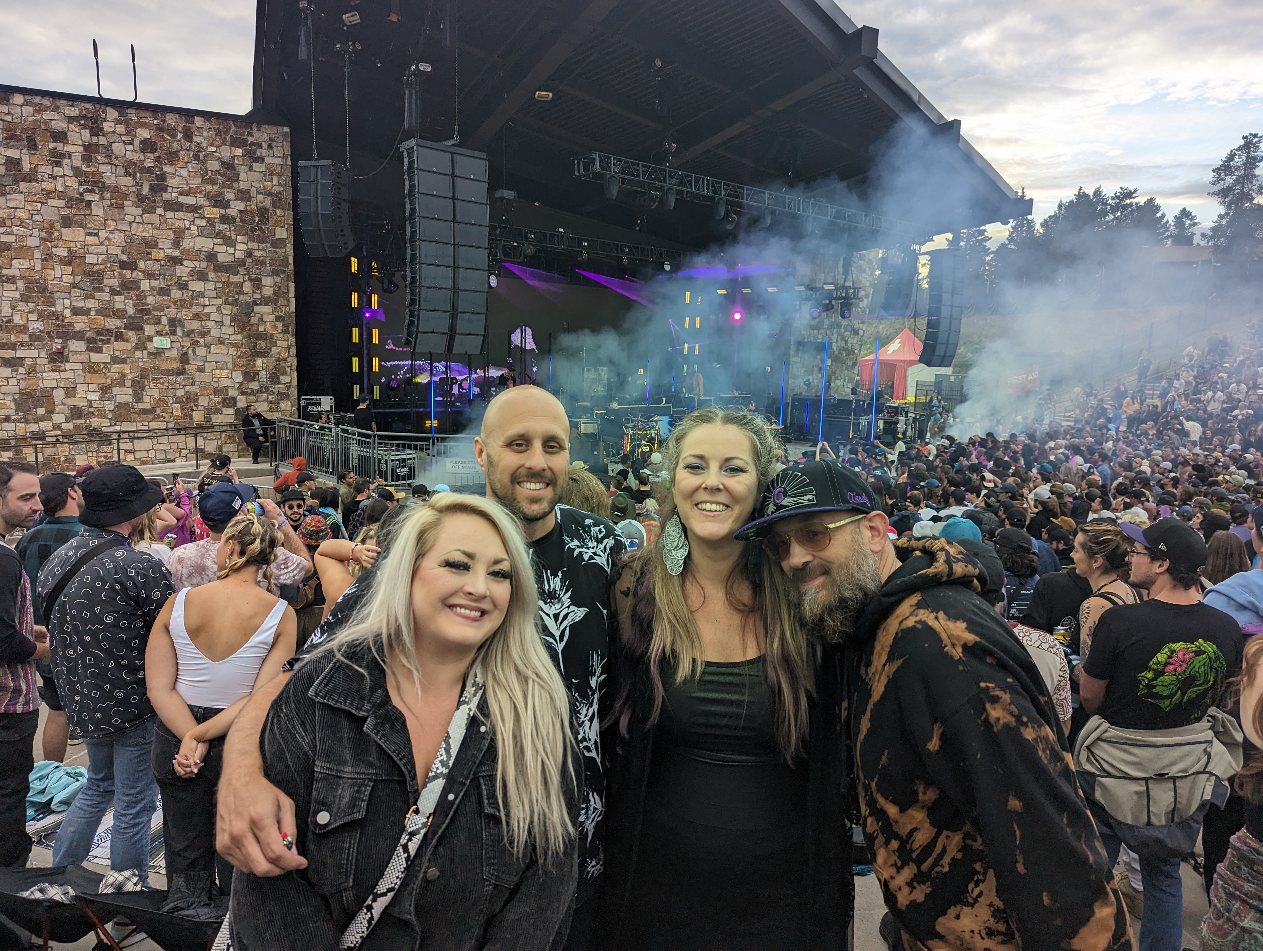 Charis with friends at Dillon Amphitheater